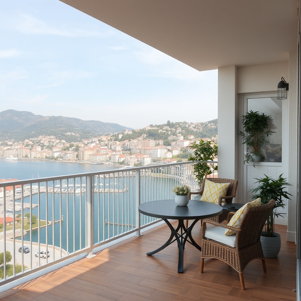 Arçelik 243410 Ekonomik klimanın dış ünitesinin bir balkonda veya terasta monte edilmiş