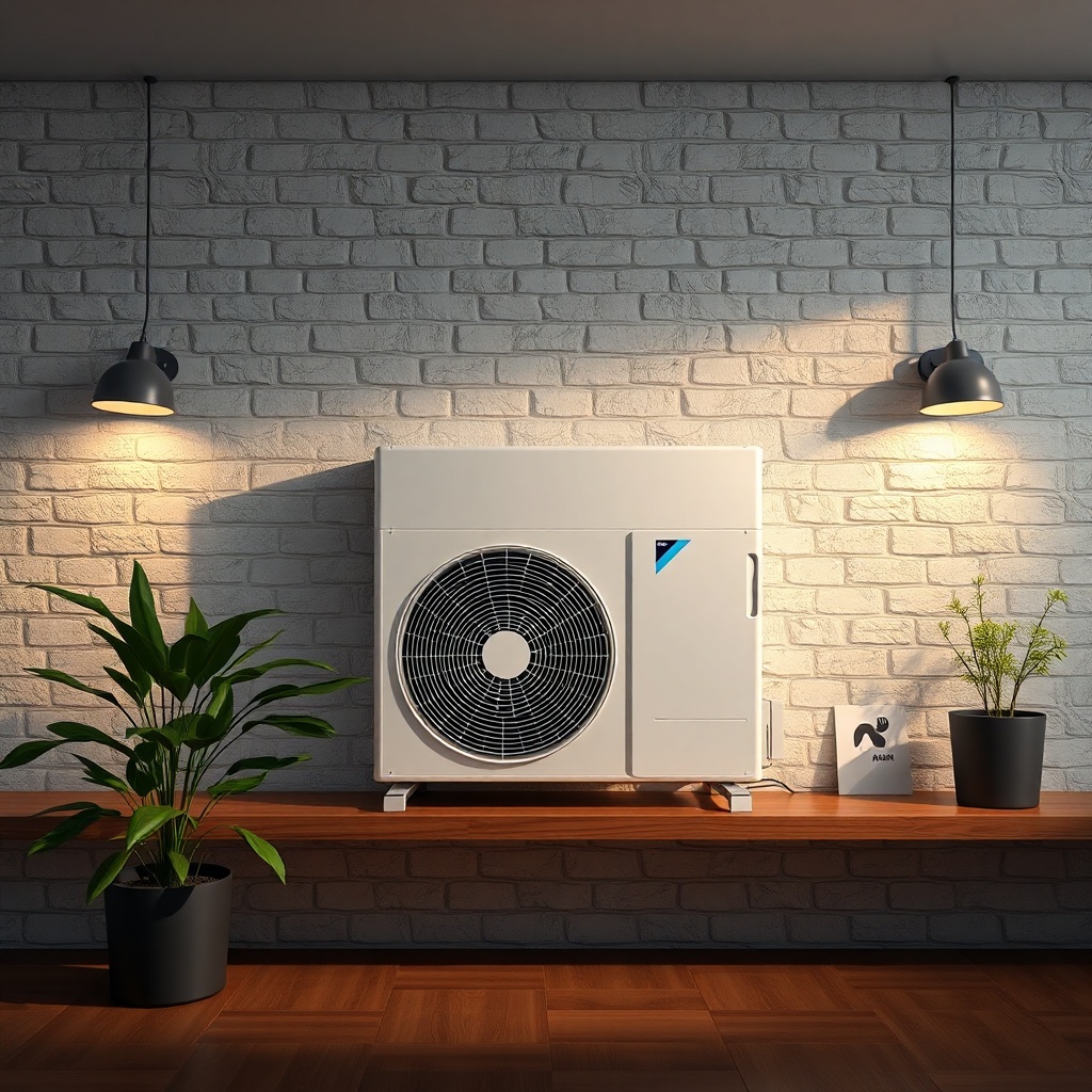 Daikin Emura FTXM35M iç ünite modern oturma odasında duvarda