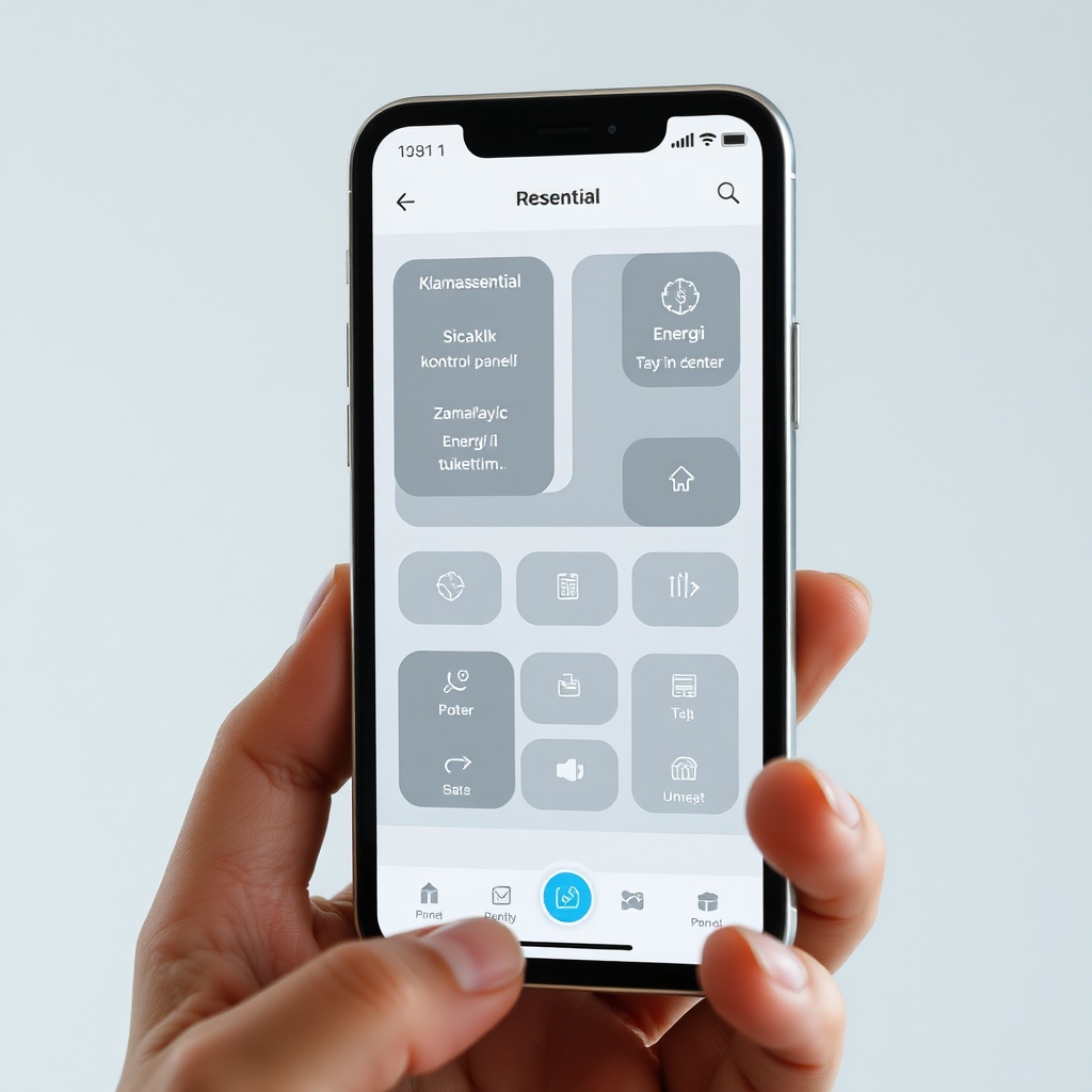 Daikin Resential mobil uygulamasının bir akıllı telefonda görüntüsü