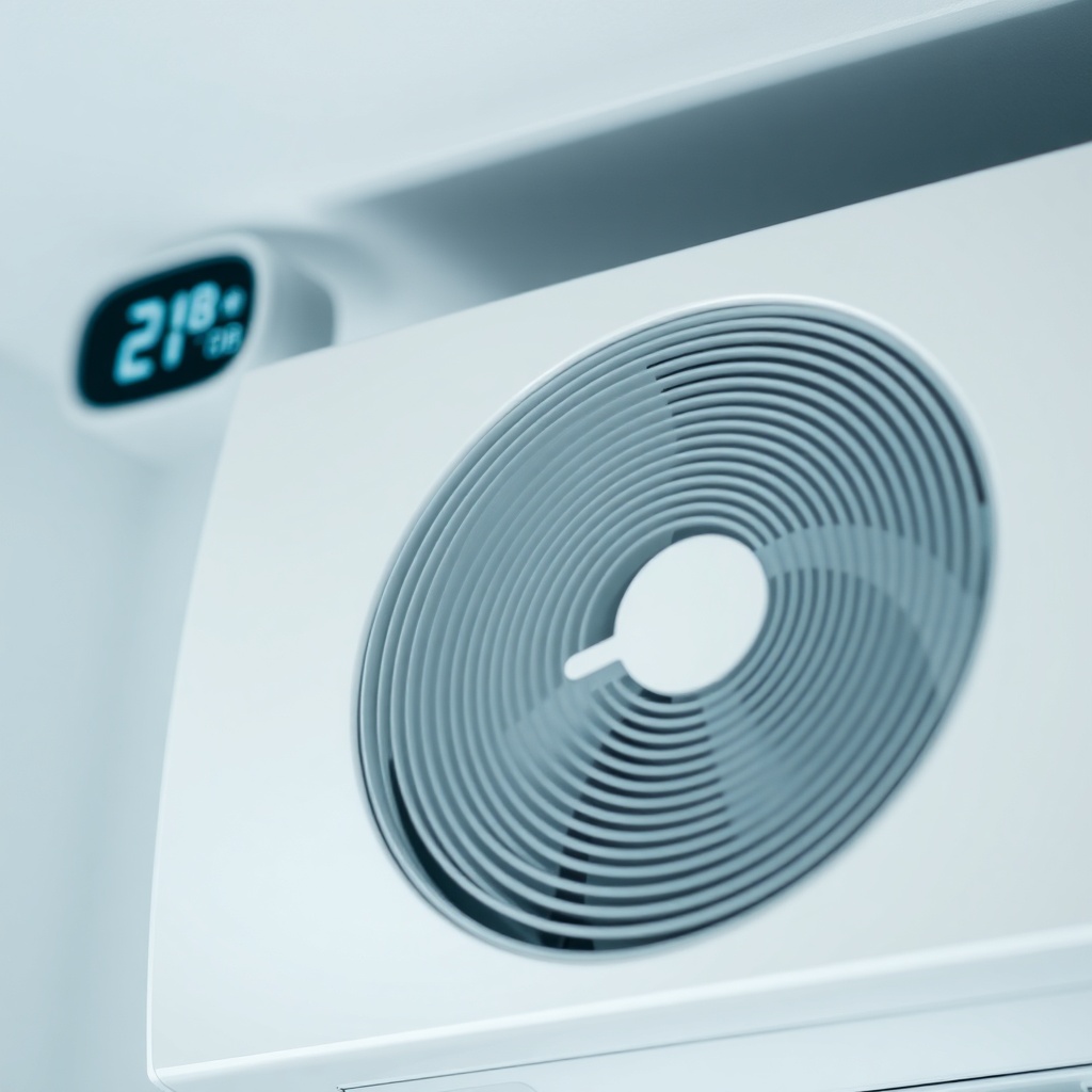 Clean photorealistic photo of the Daikin Emura FTXR35M indoor unit close-up showing the ai
